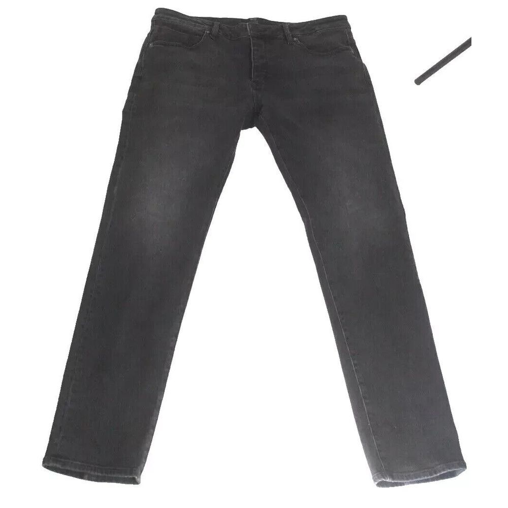 mens black NEUW jeans denim lou slim fit button‎ fly 5 pocket 36 x 34